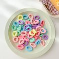 thumbnail image 4 of 100PCS Kids Ponytail Holders Solid Color Hair Ties Elastic Hair Bands with Box, 4 of 10