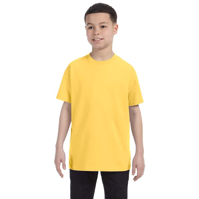 Jerzees Big Boy's Rib Collar Tear Away Label T-Shirt, Style 29B