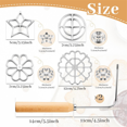 thumbnail image 2 of 6Pcs Rosette Iron Set Bunuelos Mold with Handle Cooking Stamp Maker Kit Cookie Cutters Aluminum Alloy Waffle, 2 of 5