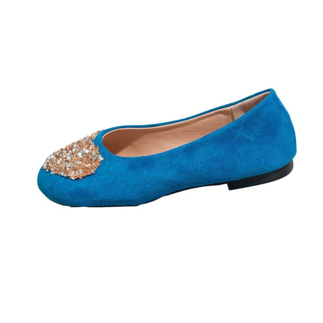 Wensltd Chaussures Décontractées de Mode à Bouche Peu Profonde pour Femmes, Couleur Unie, Bout Rond, Ballerines pour Femmes, Printemps Automne