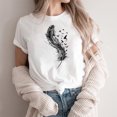 thumbnail image 2 of Plebaso T-Shirt Imprimé pour Femme Décontracté à Manches Courtes, T-Shirt Graphique à Col Rond, T-Shirts Amples d'Été 2025, 2 of 4