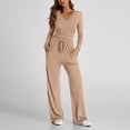 thumbnail image 1 of Soki Women's 2 Piece Sets Fall Outfits Long Sleeve Wide Leg Tracksuits Casual Lounge Set Matching Sets, 1 of 8