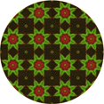 thumbnail image 1 of Ahgly Company Machine Washable Indoor Square Transitional Night Red Area Rugs, 3' Square, 1 of 7