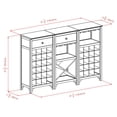 thumbnail image 3 of Winsome Ancona 3-Piece Wine Cabinet Modular Set in Espresso Finish - 92367, 3 of 9