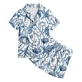 thumbnail image 4 of MIASHUI Ensemble de Pyjamas pour Filles Ensemble Deux Pièces Imprimé Graphique Garçons Chemise de Nuit à Manches Courtes, Bleu Foncé, 8-9 Ans, 4 of 4