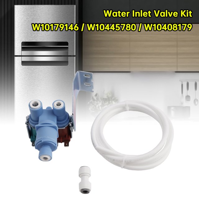 Kit de Valve d'Entrée d'Eau de Réfrigérateur W10179146 pour Whirlpool Kenmore Maytag