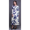 thumbnail image 3 of Bimba Robe Teinture sur Nœuds Femme à Manches Longues Smockée Col Rond à Volants Été Maxi-Petit, 3 of 5