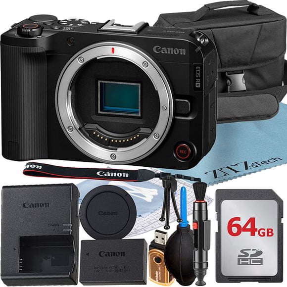 Canon EOS R50 V Appareil Photo Sans Miroir (Boîtier Seulement) avec Carte Mémoire 64 Go + Étui + Ensemble d'Accessoires ZeeTech