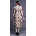 thumbnail image 4 of Bimba Printed Straight Kurtis For Women Button Down Mandarin Indian Tunic X-Large, 4 of 6