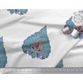 thumbnail image 3 of Soimoi Crepe Silk Fabric Leaves & Floral Block Decor Fabric Printed Yard 42 Inch Wide, 3 of 3