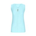 thumbnail image 5 of Timegard Womens Tank Tops Eyelet V Neck Button Slim Fitting Sleeveless Tops Casual Summer Beach Vacation, 5 of 5