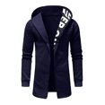 thumbnail image 1 of Birdeem Mens Solid Color Design Zipper Pocket with Velvet Long Sleeved Hooded Casual Jacket, 1 of 8