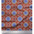 thumbnail image 1 of Soimoi Polyester Crepe Fabric Floral Mandala Print Sewing Fabric Yard 52 Inch Wide, 1 of 3