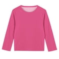 thumbnail image 5 of MeetoTime Girls Long Sleeve Tops Crewneck Solid Color Dressy Tunic Tops Children's Pullover Undershirt, 5 of 5