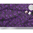 thumbnail image 3 of Soimoi Purple Rayon Fabric Scroll Abstract Printed Fabric 1 Yard 42 Inch Wide, 3 of 3