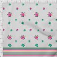 thumbnail image 2 of oneOone Tissu Jersey Viscose Rayé & Panneau Floral Imprimé Tissu BTY 60 Pouces de Large, 2 of 3