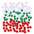 thumbnail image 2 of SNNROO 300 Pcs Pompons Bricolage Pompons Pailletés Pompons de Noël Pompons pour Enfants, 2 of 8
