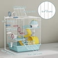 thumbnail image 3 of PawHut Hamster Cage, Gerbil Cage with Exercise Wheel, Play Tube, 3 of 10