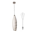 thumbnail image 1 of White Handheld Milk Frother And Egg Beater Kit With Stainless Steel And Two Heads For Kitchen Preparation, 1 of 7