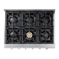 thumbnail image 3 of Thor Kitchen 36 Inch Professional Gas Rangetop in Stainless Steel-HRT3618U, 3 of 3