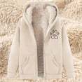 thumbnail image 1 of LOVZFMLL Jackets for Women's Fashionable Printed Fleece Hooded Sweatshirt Jacket, 1 of 4