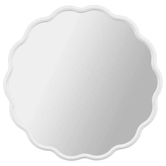 Bouclair Miroir Blanc à Bords Festonnés