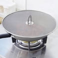 thumbnail image 4 of Oleegame 2PC Air Fryer Oil Screen Accessories General Anti Splash Cover Anti Splash Screen Pan Cover Stainless Steel Oil Screen Filter Silver, 4 of 5