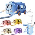 thumbnail image 4 of HAOMONZEN Water Bottle with Cute Cartoon Bus Design Removable Fun Toy Water Bottle with Adjustable Shoulder Strap Is Easy To Carry Suitable for Camping Trips Warehouse Sale, 4 of 8