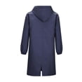 thumbnail image 2 of Hauts à Manches Longues pour Femmes Décontractés Femmes Couleur Unie Bouton Poche Récréatif à Capuche Manteau Coupe-Vent à Manches Longues Hauts, 2 of 5