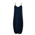 thumbnail image 5 of Lenago Robe Maxi Grande Taille pour Femmes Mode à Bretelles Taille Mi-Haute Col en V Sans Manches Couleur Unie Ajustée Fête Plage Longue Robe Été Robes de Plage en Liquidation, 5 of 5