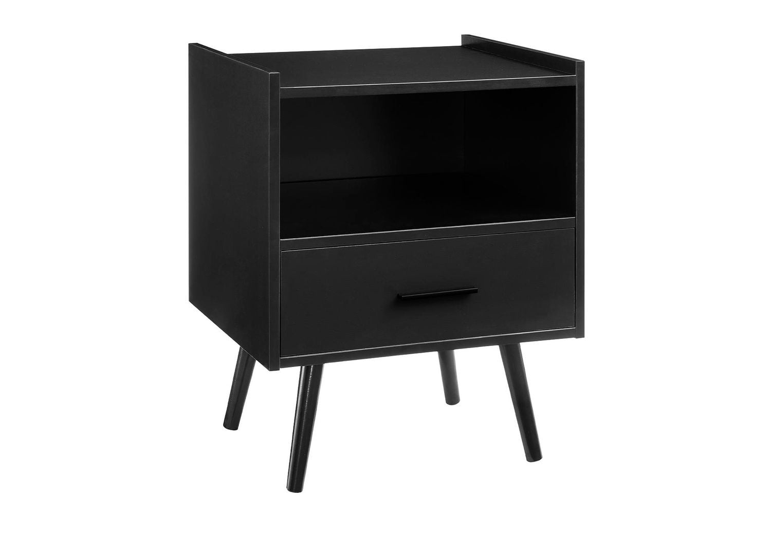 Monarch Specialties Accent Table, Side Table, End, Storage Drawer, Nightstand, Bedroom, Living Room, White Laminate, Contemporary, Modern