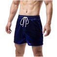 thumbnail image 2 of Styesk Mens Shorts Man Solid-Color Casual Sports Breathable Running Training Drawstring Pocket Shorts, 2 of 6