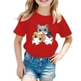 thumbnail image 1 of Girls Ruffle Long Sleeve Shirt Long Sleeve Thermal Shirt Girls 2t Girls Cat Top Kids Long Sleeve Tops Packs Shorts for Girls Size 6 Cat And Tops Girls 2t Long Sleeve Shirts Girls, 1 of 3