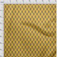 thumbnail image 3 of oneOone Polyester Lycra Yellow Fabric Leaves & Floral Block Fabric For Sewing Printed Craft Fabric By The Yard 56 Inch Wide, 3 of 4