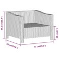 thumbnail image 4 of vidaXL Garden Armchair with Cushion Grey Poly Rattan, 4 of 5