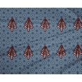 thumbnail image 4 of oneOone Polyester Lycra Navy Blue Fabric Tree & Geometric Block Sewing Material Print Fabric By The Yard 56 Inch Wide, 4 of 4