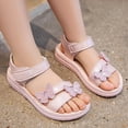 thumbnail image 2 of Kcodviy Children Shoes Summer Butterfly Flip Flops for Toddler Girls Sandals with Diamond Little Closed Toe Water Shoes for Kids Girl Soft Bottom Princess Kids Sandals Size 1 Sandals, 2 of 9