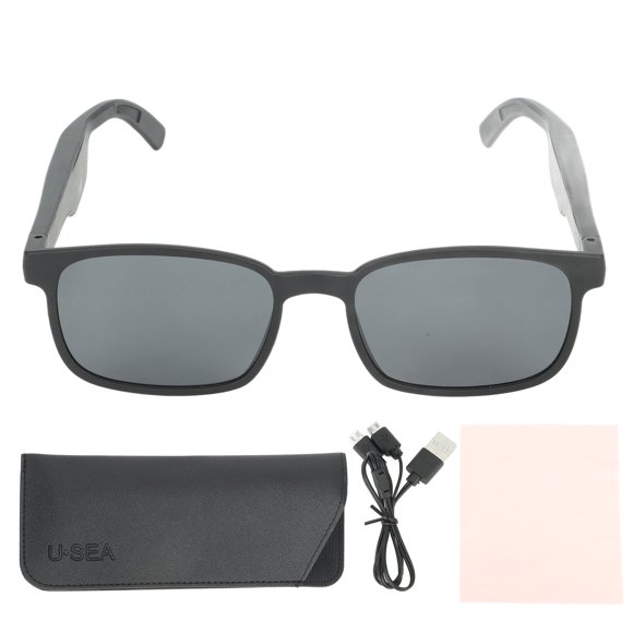 MAYUJIAA Lunettes Intelligentes X 13 Style Oreille Ouverte Lunettes Intelligentes Écouter de la Musique Appels Bluetooth 5.0 Lunettes Audio Noir HW313-30178