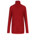 thumbnail image 1 of Yuyuzo Chandail Oversize pour Femmes Col Roulé Manches Longues Tricoté Confortable Couleur Unie, 1 of 5