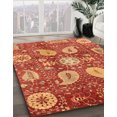 thumbnail image 2 of Ahgly Company Tapis d'Intérieur Rectangulaire Abstrait Orange Tapis de Zone Abstrait, 8 Pieds x 12 Pieds, 2 of 6