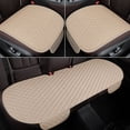 thumbnail image 1 of Cheap Seat, Car Seat Cushion Set of 3, Non-Slip Car Seat Pad for Summer Breathable and Refreshing, Pack of Car Seat Cushion for Front and Back Seat, Beige, Front:51x50cm，Rear :134x50cm, 1 of 9