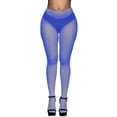 thumbnail image 3 of TIEVOSA Women Net Stockings with Diamond Net Stockings Fishnet Stockings Pantyhose（Blue）, 3 of 5