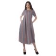 thumbnail image 4 of Moomaya Tunique à Manches Courtes pour Femmes, Robes de Cocktail en Coton Flex Imprimées, 4 of 5