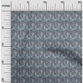 thumbnail image 2 of oneOone Georgette Viscose Dusty Blue Fabric Asian Kilim Craft Projects Decor Fabric Printed By The Yard 42 Inch Wide, 2 of 5