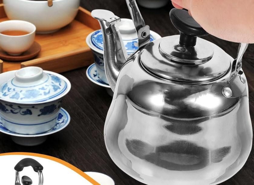 Sunwealth Induction 1.5 L Stainless Steel Whistling Kettle with Tea Infuser.