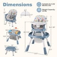 thumbnail image 3 of Gymax 16-in-1 Baby High Chair w/ Activity Center Booster Seat Building Block Table Celadon, 3 of 10