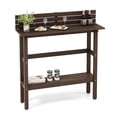 thumbnail image 1 of Costway Table de Bar d'Extérieur de 48 Pouces avec Tablette de Rangement et Patins de Pieds Ajustables pour Spa Brun, 1 of 10