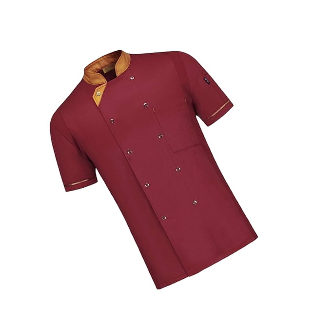 letairis Polyester Lavable en Machine et Durable - Tablier de Poche en Tissu Respirant Professionnel Résistant à l'Usure Confortable Vin Rouge XL