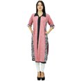 thumbnail image 1 of Bimba Women Printed Rayon Collar Neck Kurti Designer Ladies Kurta Tunic, 1 of 2