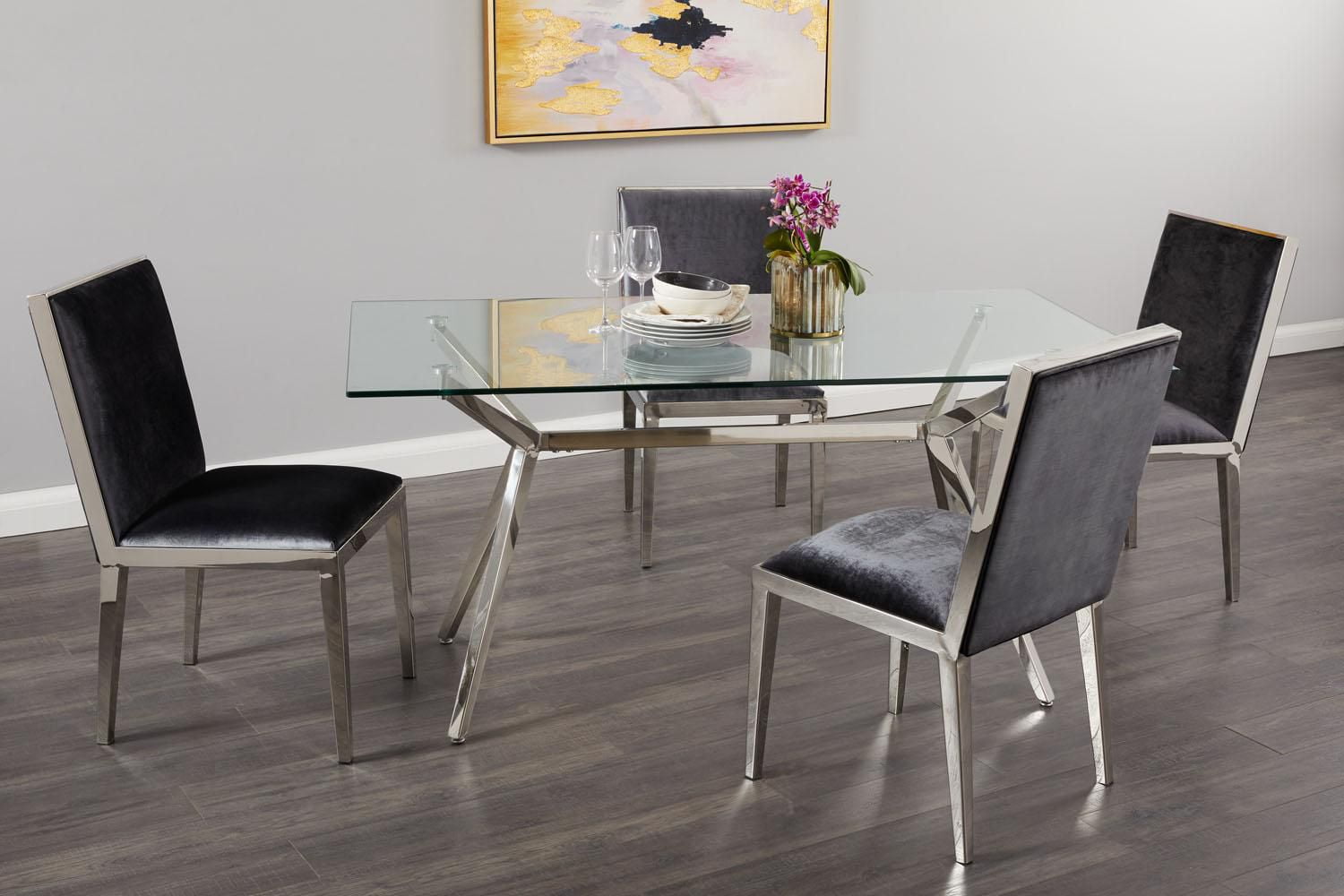 Home Gear Table à manger avec base Glam